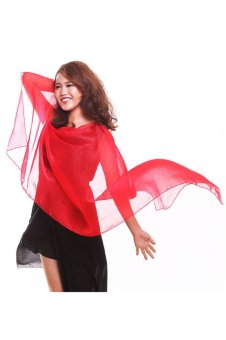 Imitation Silk Comfortable Muslim Hijab Scarf Turban with Flicker (Red)  
