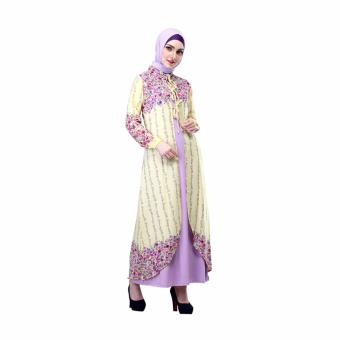Inficlo Baju Gamis Muslimah/Fashion Muslim/Best Seller Kuning KombSHJx037 Qazo Flurr  