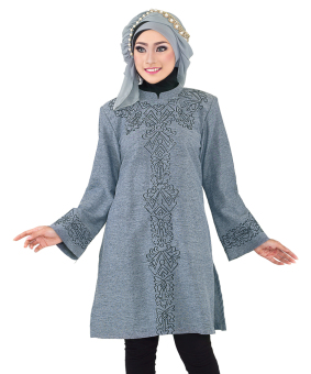 Inficlo Baju Muslim Wanita (Couple) - Gray Casual SSLx870  