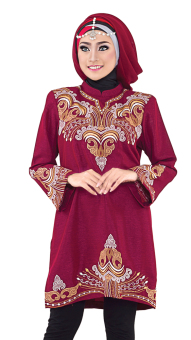 Inficlo Baju Muslim Wanita (Couple) Merah SSLx487  