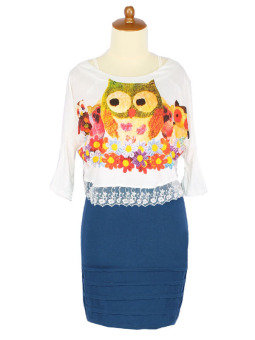 Iyesh HENN2210 - 2210 Dress Owl - Biru Tua  