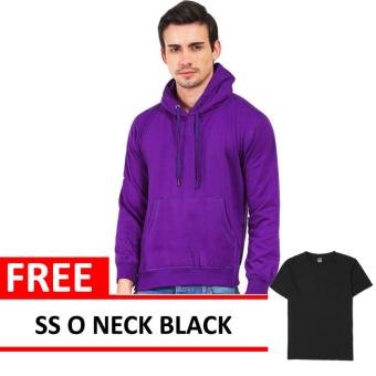 Jacket Oblong Pullover Hoodie Purple Free SS O Neck Black  