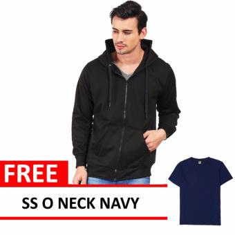 Jacket Zipper Hoodie Black Free SS O Neck Navy  