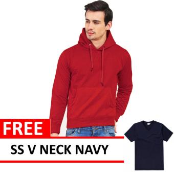 Jacket Zipper Hoodie Maroon Free SS V Neck Navy  