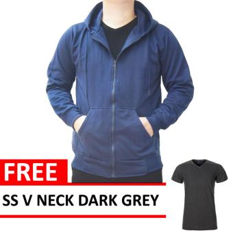 Jacket Zipper Hoodie NavyFree SS O Neck Dark Grey  