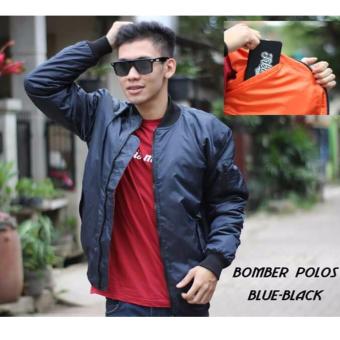 Jaket Bomber Pria Waterproofe ( navy blue )  