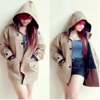 Jaket parka cewek \[cream] \  