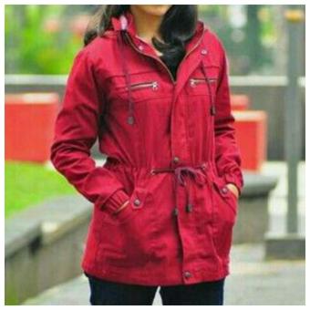 Jaket Parka Wanita Maroon  