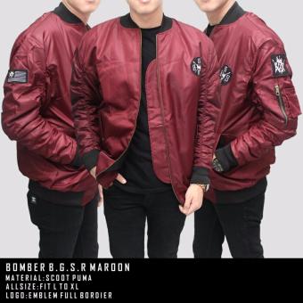 Jaket Pria Bomber BGSR Scotch Pilot logo bordir  