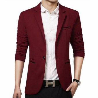 Jas Pria Warna Merah Formal - Blazer Cowok Terbaru - Kode : JP4870c  