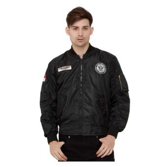 Java Seven Isl 023 Jaket Bomber Casual Pria-Puma-Kekinian Terbaru 2017(Hitam)(Int:XL)(OVERSEAS)  