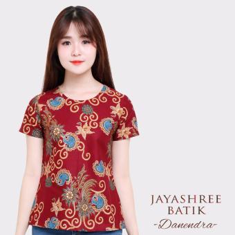 Jayashree Batik Blouse Danendra Maroon Wanita  