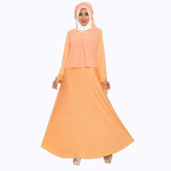 Jfashion New Gamis Spandek Combination With Necklace Plus Hijab - Salem  