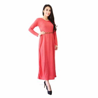 Jfashion New Long Dress Maxi Simpel Elegan - Cassandra Merah  