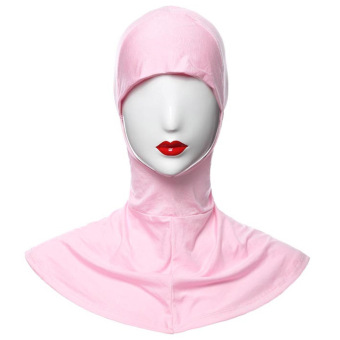 JinGle Islamic Muslim Full Cover Inner Hijab Caps Split Long Underscarf Hats (Pink)  