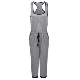 JinGle Women Loose Sleeveless Playsuit Jumpsuit (Gray) - intl  