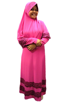 JM Gamis Jilbab Jersey - Pink  