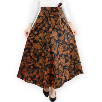 JO & NIC Rok Batik Lilit - Wrapped A-Line Long Skirt fit to Big Size  