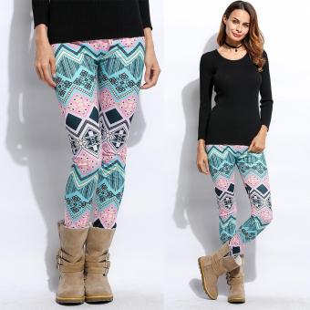 Jo.In New Fashion Women Casual Slim Geometric Pattern Print Long Legging - intl  
