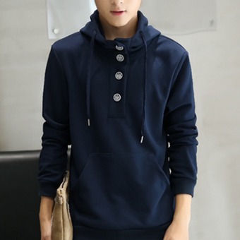 JOY Male hooded tracksuit sweater Blue - intl  