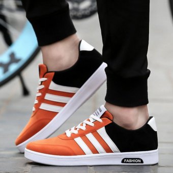 JOY The new low to help casual sports canvas shoes Orange - intl  
