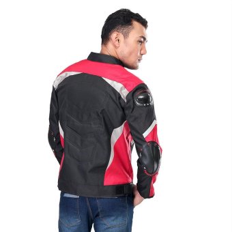 Jual Jaket Motor Pria | Inficlo - SMI 923 | WARNA : HITAM MERAH | BAHAN : CORDURA  