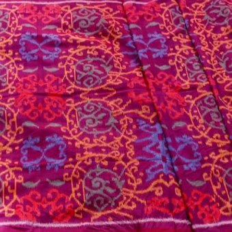 Kain Indonesia - Endek Tali Temali A055 Wastra 200 x 103 cm - Merah  