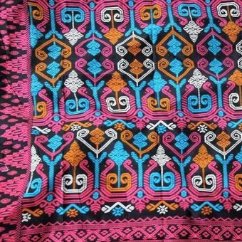 Kain Indonesia - Katun Songket A083 Wastra 200 x 103 cm - Warna Warni  