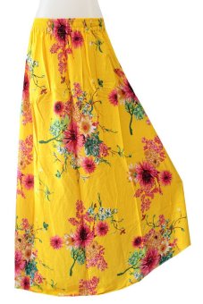 Kampung Souvenir - Rok Klok - Yellow With Sakura  