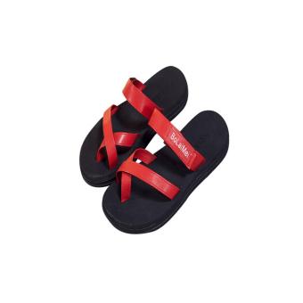 K&S Fashion Women Summer Flip Flop Thongs Sandals Beach Slipper Red - intl  