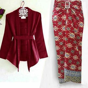 Kebaya Rd Wayan Long - Maroon  