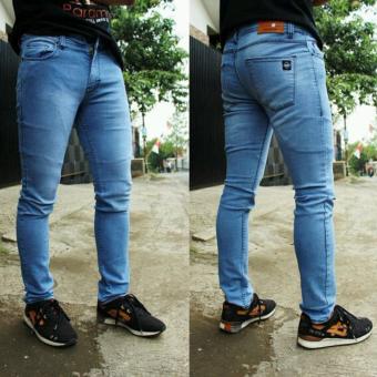 Keep on celana jeans pria model skiny fit - ( Biru muda )  
