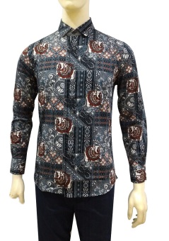Kemeja Batik Slimfit Pria A8182 Kombinasi Muslim Koko Jeans  