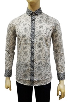 Kemeja Batik Slimfit Pria A8203 Kombinasi Muslim Koko Jeans  