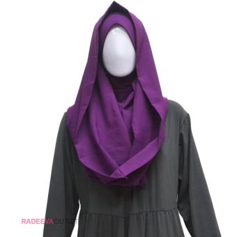 Kerudung Instan Hoodie Zara - Dark purple  