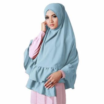 Khimar Aisyah1 Hijab Kerudung Semi Instan - Baby Blue  