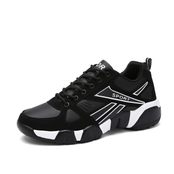KLYWOO Fashion Men Sneakers Sport Running Shoes (Black White)  