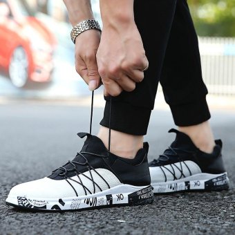 Korean men's personality fashion casual sports shoes(White) - intl  