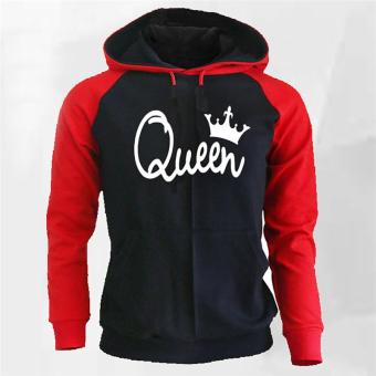 Kuhong New Women Sweaters Hot Hoodies for Queen Crown printing high quality Sweatshirt Black - intl  