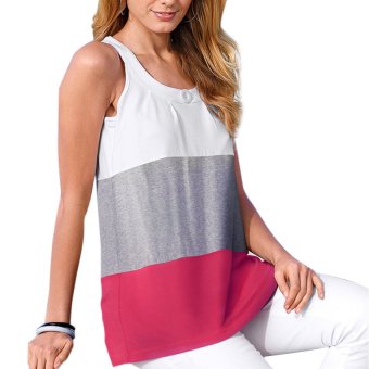 KUNPENG Women Summer Sleeveless Casual Tank Tops(Gray)  