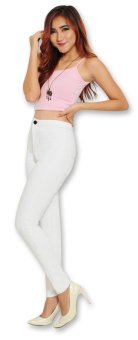 Lady’s Collection High Waist Soft Jeans Straight - Putih  