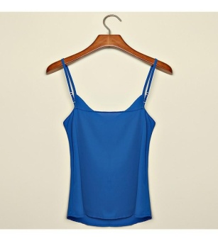 Lady's Chiffon Back Lace-up Camisole Vest ?blue? - intl  