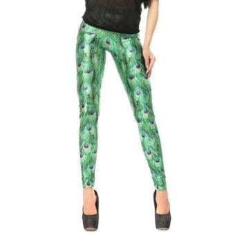 Laily Women Sexy Fancy Pants Stretch Tight Leggings (Green)  - intl  