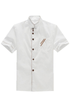LALANG Chef Uniform Short Sleeve Coat (White)  