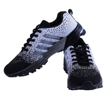 LALANG New Couple Style Fashion Sneakers Sport Shoes (Black&White) - intl  