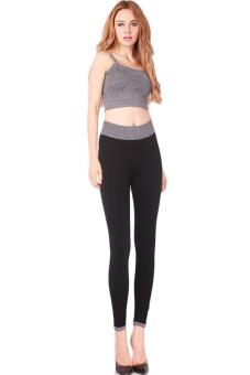 LALANG Women Leggings Elastic Super Stretch Slimming Pants Fitness Trousers Black  