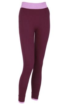 LALANG Women Leggings Elastic Super Stretch Slimming Pants Fitness Trousers Purple  