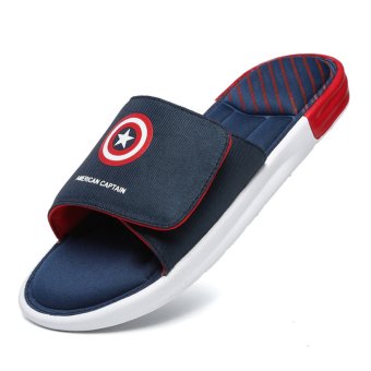 LCFU764 Men's Fashion Captain America F08 slippers-blue - Intl  