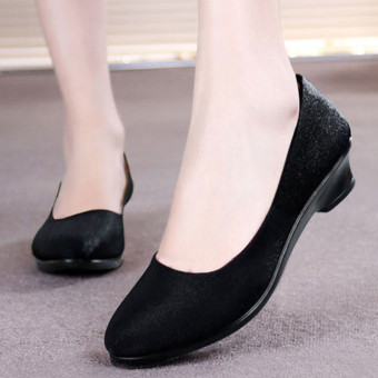 LCFU764 Professional heels comfortable wedges work shoes (black?  