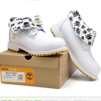 Leather Hiking Shoes For Timberland Boots 57560 IconRoll-Top Fabric and Fabric Men (White) - intl  
